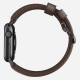 Bracelet en cuir premium pour Apple Watch - Noir/Marron