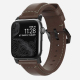 Bracelet en cuir premium pour Apple Watch - Noir/Marron