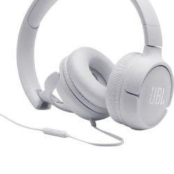 JBL TUNE500 White - Wired On-Ear Headphones