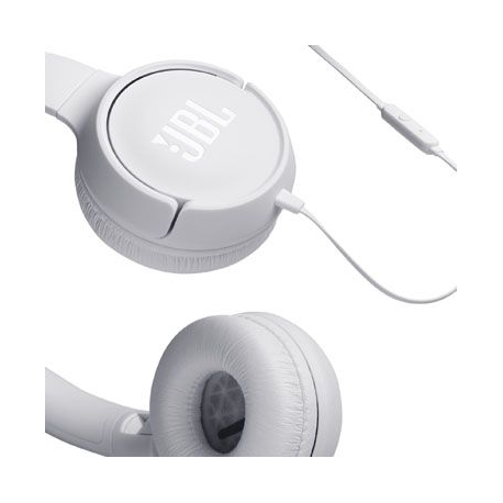 JBL TUNE500 Blanc - Casque Supra-Auriculaire Filaire