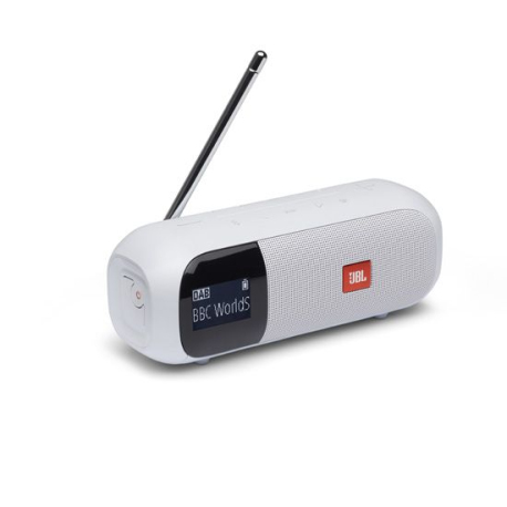 JBL Tuner 2 White - Portable Bluetooth Radio with DAB/DAB+/FM