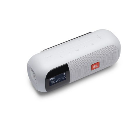 JBL Tuner 2 White - Portable Bluetooth Radio with DAB/DAB+/FM