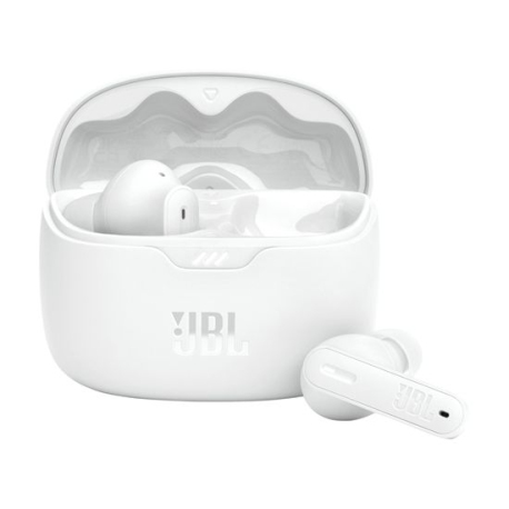 JBL Tune Beam White: Wireless Earphones with Noise Cancellation