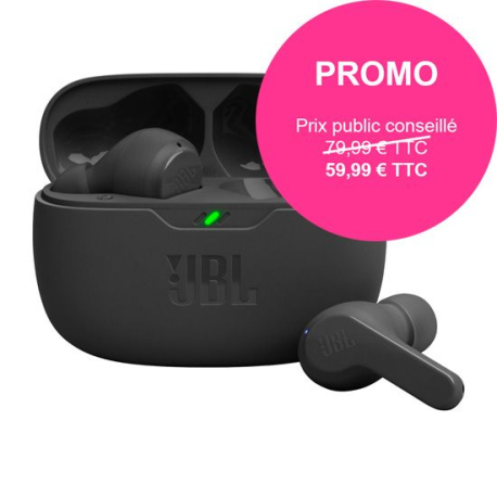 JBL Wave Beam Noir: Wireless Earbuds