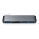 3-in-1 USB-C Hub with USB 3.0 and Card Reader - Space Gray