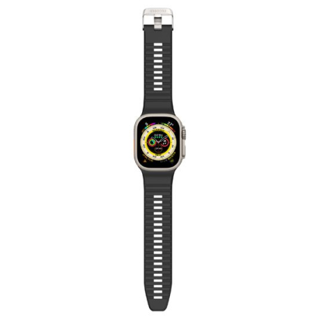 Ultra Traction Strap for Apple Watch - Black Silicone Band