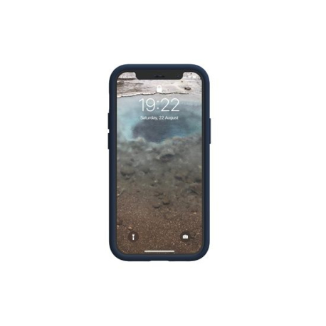 Coque en Cuir de Saumon Bleu par Vatn pour iPhone 12 Mini