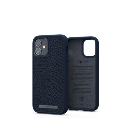 Coque en Cuir de Saumon Bleu par Vatn pour iPhone 12 Mini