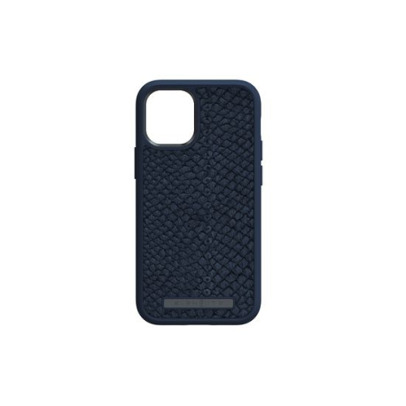 Coque en Cuir de Saumon Bleu par Vatn pour iPhone 12 Mini