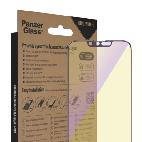 Verre de Protection Anti-Lumière Bleue pour iPhone 14/13/13 Pro