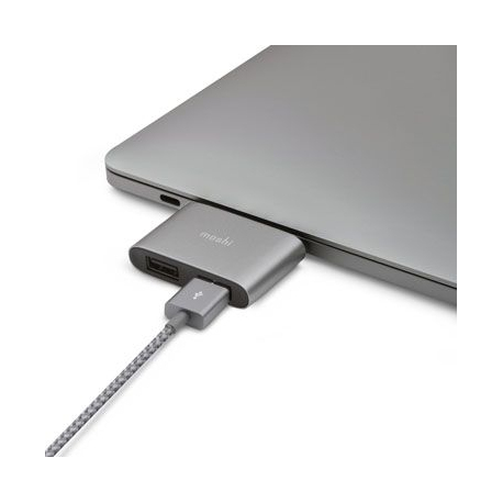 USB-C to Dual USB Adapter - Gray