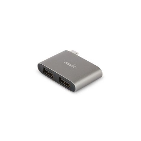 Adaptateur USB-C vers double USB Gris