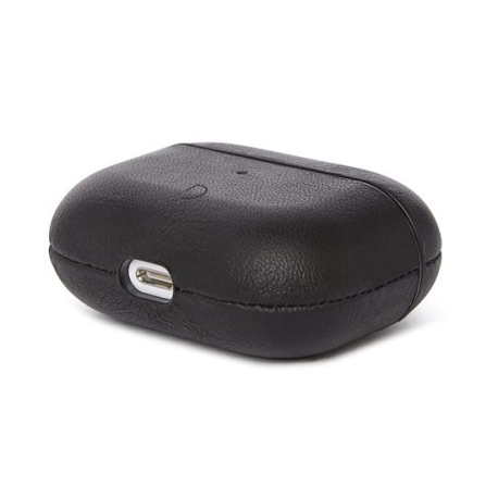 AirCase Pro Noir pour AirPods Pro - Etui en Cuir Haut de Gamme