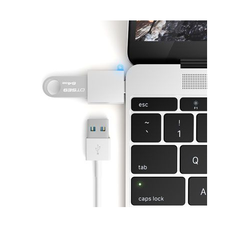 Adaptateur USB 3.0 Type-C en Aluminium - Argent