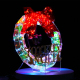 30 cm Holographic Christmas Wreath - LED Illuminated Decoration for Indoor and Outdoor Use, Festive Light Effect for Christmas