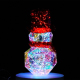 Holographic Snowman 40 cm - Illuminated LED Christmas Decoration for Indoor and Outdoor - Ideal for Christmas