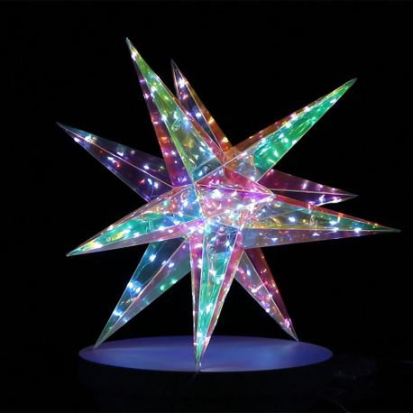 Hologram Light Comet Star Decoration 40 cm - Decorative LED Star and Night Light, Original Gift Idea - BSDC117-40CM