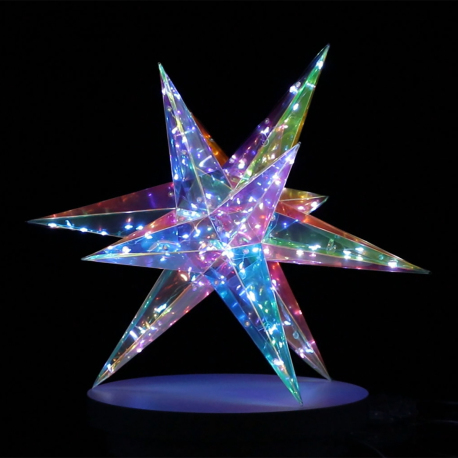 Décoration Etoile Comète Lumineuse Hologram 40 cm - Etoile LED Décorative et Veilleuse LED, Idée Cadeau Originale - BSDC117-40CM