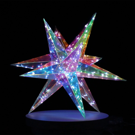 Décoration Etoile Comète Lumineuse Hologram 40 cm - Etoile LED Décorative et Veilleuse LED, Idée Cadeau Originale - BSDC117-40CM