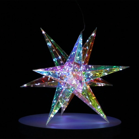 Décoration Etoile Comète Lumineuse Hologram 30 cm - Etoile LED Décorative et Veilleuse LED, Idée Cadeau Originale - BSDC117-30CM