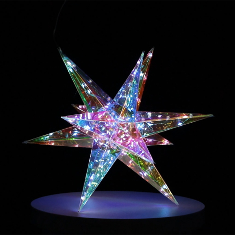 Hologram Light Comet Star Decoration 30 cm - Decorative LED Star and Night Light, Original Gift Idea - BSDC117-30CM