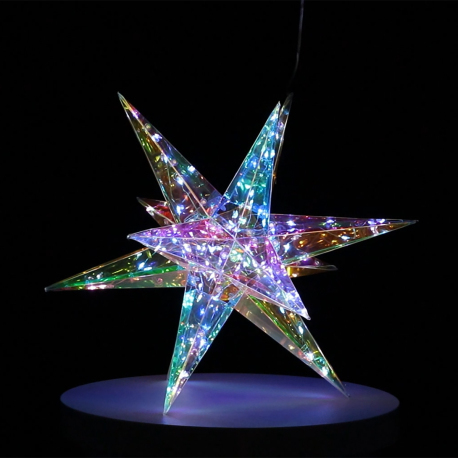 Décoration Etoile Comète Lumineuse Hologram 30 cm - Etoile LED Décorative et Veilleuse LED, Idée Cadeau Originale - BSDC117-30CM