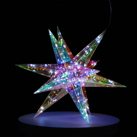 Décoration Etoile Comète Lumineuse Hologram 30 cm - Etoile LED Décorative et Veilleuse LED, Idée Cadeau Originale - BSDC117-30CM