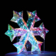 Etoile Flocon de Noel Lumineuse Hologram 25 cm - Décoration LED de Noël Éclairée pour Intérieur et Extérieur - Idéal pour Noël